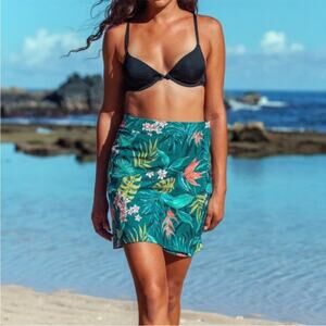 Ripskirt Hawaii Vintage Bali Jungle Print Wrap Skirt Length 2 Size XS